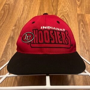 Indiana Hoosiers Hat Cap NCAA Baseball Red‎ Black IU Snapback